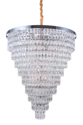 Люстра подвесная NewRgy 2431R/24A CHR+CL, 24×40 Вт, хромированная и прозрачная