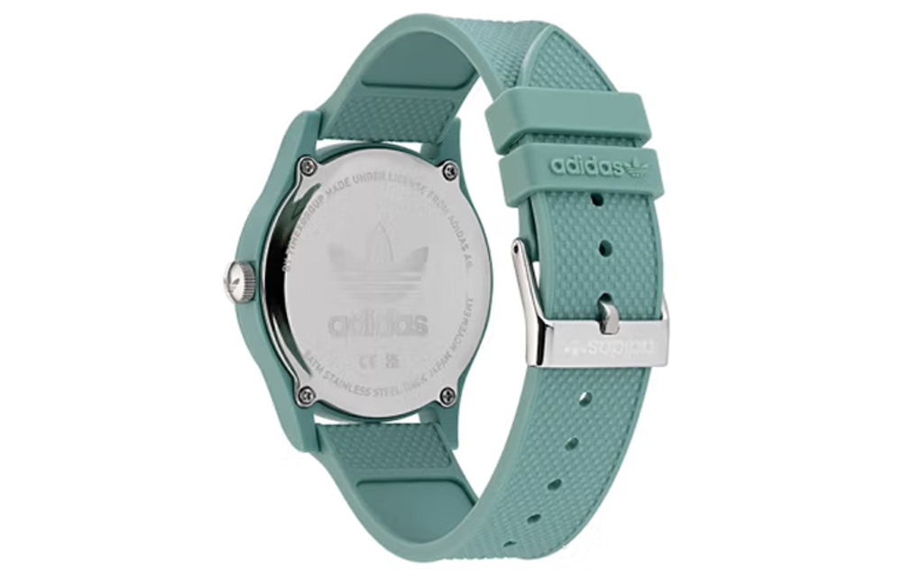 Adidas Originals STREET Wrist Watch Quartz Movement Resin Strap Green Dial Men"s Watches 50m Water Resistant