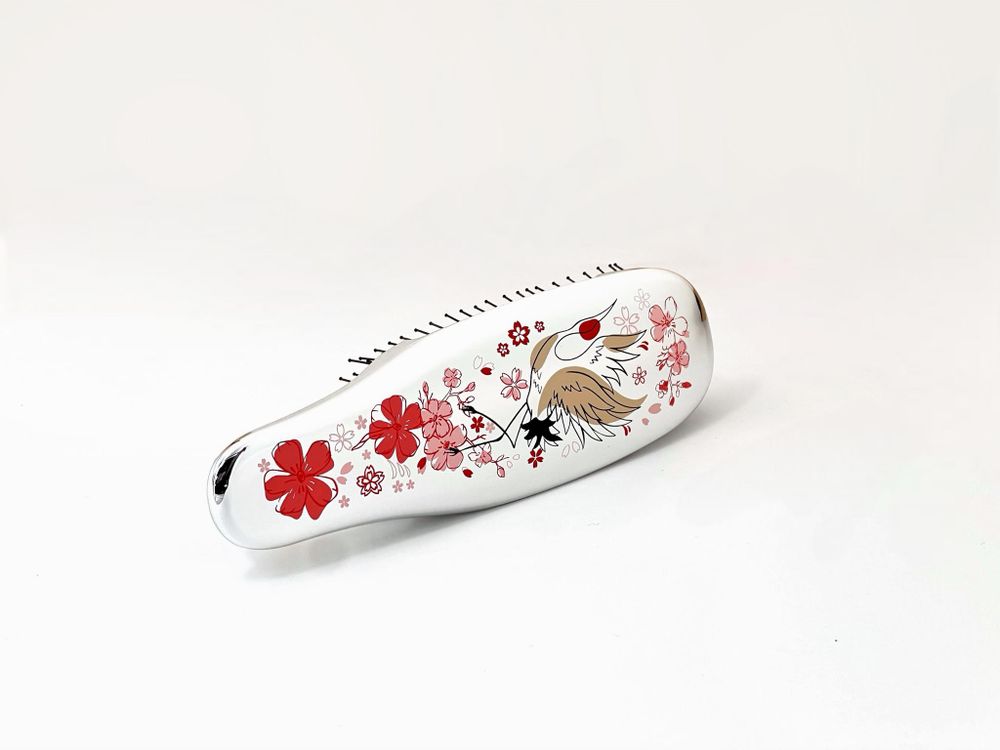 S-HEART-S Расческа для кожи головы и волос "Журавль красоты" (Scalp Brush Crane of Beauty)
