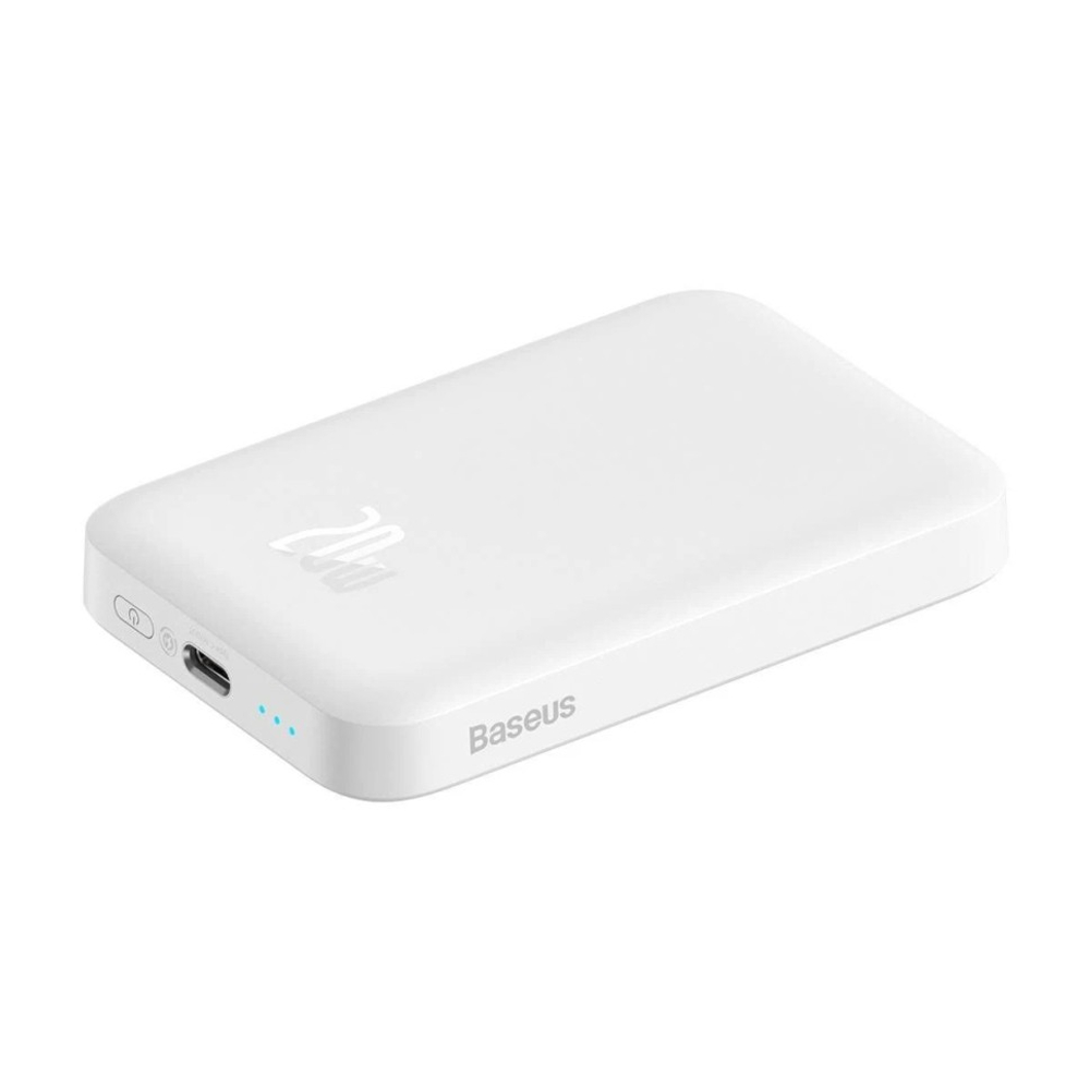 Powerbank Baseus 6000mAh Magnetic Mini Air Wireless Fast charge 20W Type-C белый