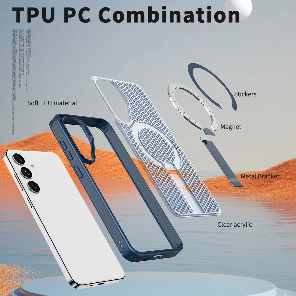 Прозрачный чехол Mesh Pro Magnetic Case для Samsung Galaxy S24