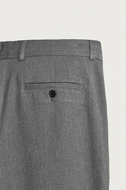 ZARA БРЮКИ ЧИНОС ИЗ КОМФОРТНОЙ РЕЛЬЕФНОЙ ТКАНИ, СЕРЫЙ