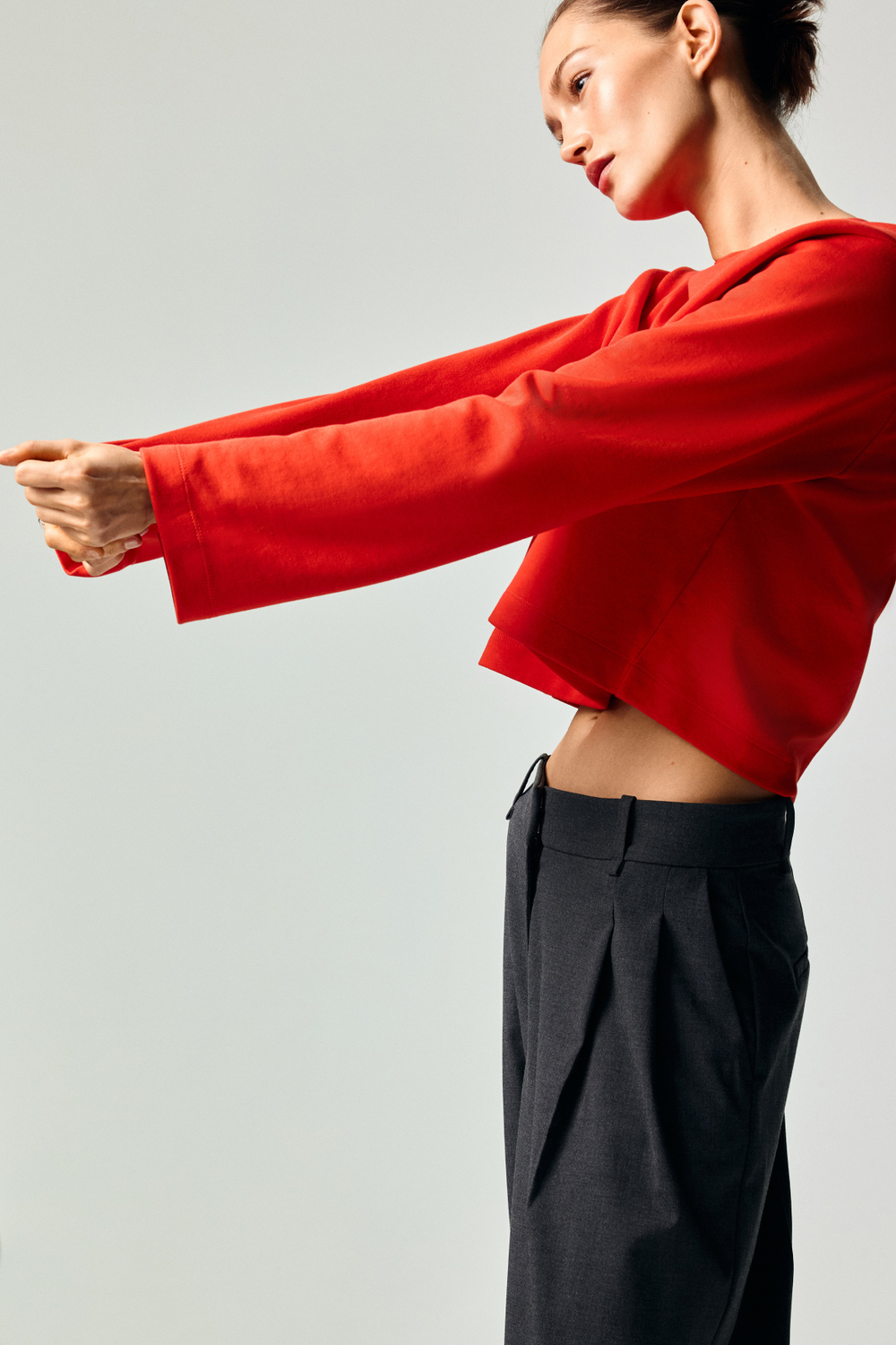 Короткий топ из интерлока - H&M