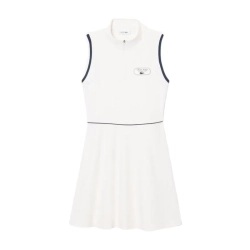 Теннисное платье Lacoste Ultra Dry Badge Accent Tennis Heritage - white/navy blue