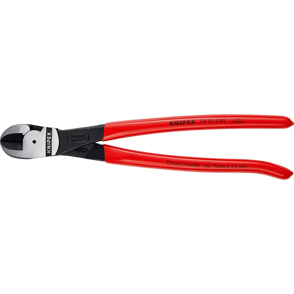 Кусачки боковые повышенной мощности черненые 250 мм Knipex 74 91 250