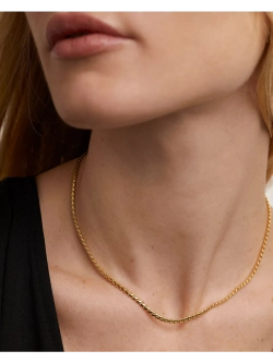 Цепочка Serpentine серебро 925 пробы покрытое золотом