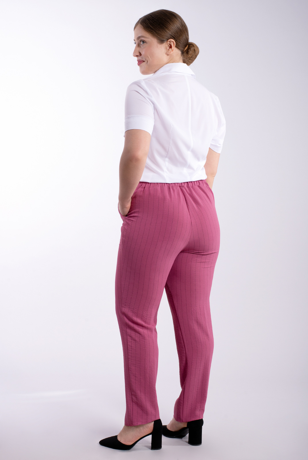 Брюки зауженные 2960ЛП, полоска