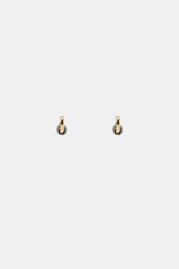 ZARA СЕРЬГИ-КОЛЬЦА СО СТРАЗАМИ, ЗОЛОТИСТЫЙ