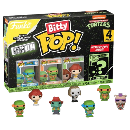 Фигурка Funko Bitty POP! TMNT S1 Leonardo+Michelangelo+April O’Neil+Mystery
