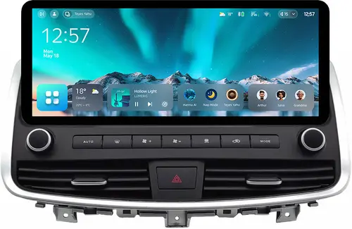 Магнитола для Nissan Teana J32 2008-2013 (ШГУ цветной) - Teyes CC4 монитор 12.3" 2K QLED + рамка LUX 1, Android 14, Быстрейшая, Snapdragon 680, DSP, CarPlay, 4G SIM-слот