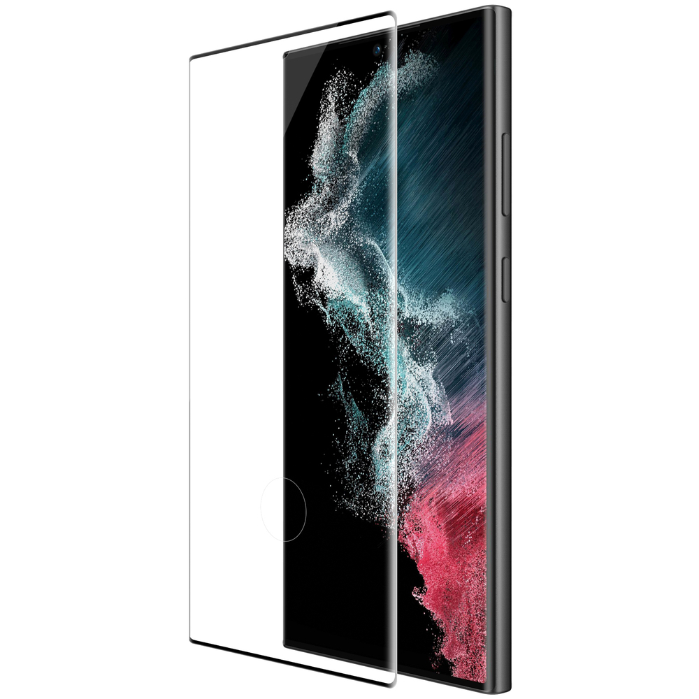 Защитное стекло с закругленными краями от Nillkin для Samsung Galaxy S23 Ultra, серия 3D CP+MAX Anti-Explosion Glass Screen Protector