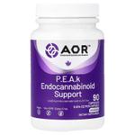 Advanced Orthomolecular Research AOR, PEAk Endocannabinoid, поддержка, улучшенная формула, 400 мг, 90 капсул
