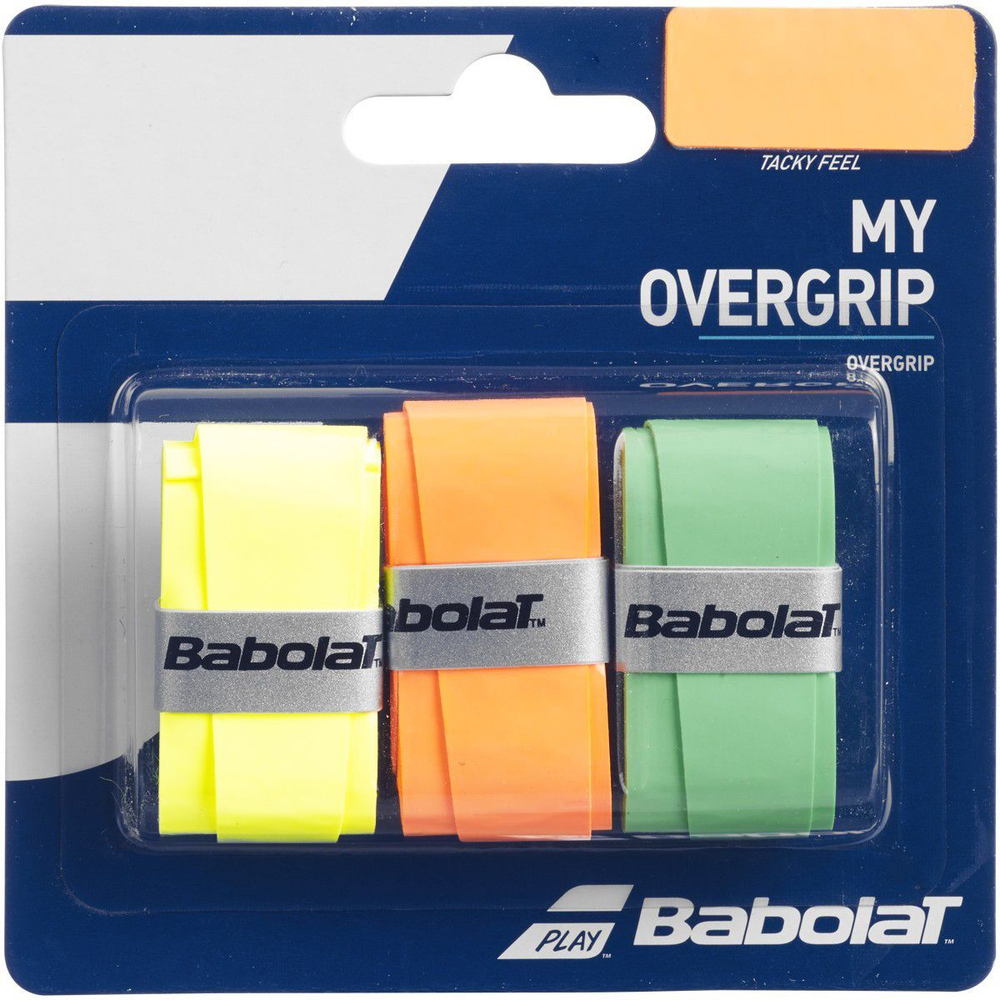 Намотки теннисные Babolat My Overgrip 3P - orange/green/yellow