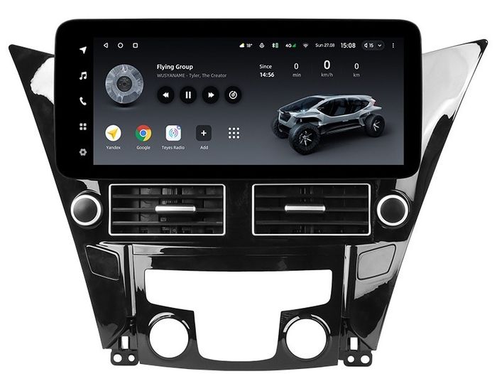 Магнитола для Hyundai Sonata 6 YF 2010-2013 - Teyes LUX ONE ROUND монитор 12.3" 2K QLED на Android 10, Быстрая, CarPlay, 4G SIM-слот
