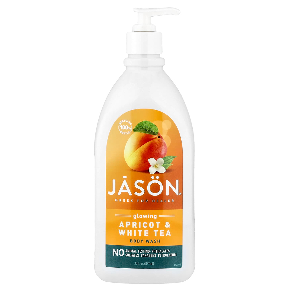 Jason Natural, средство для мытья тела, абрикос и белый чай, 887 мл (30 жидк. унций)