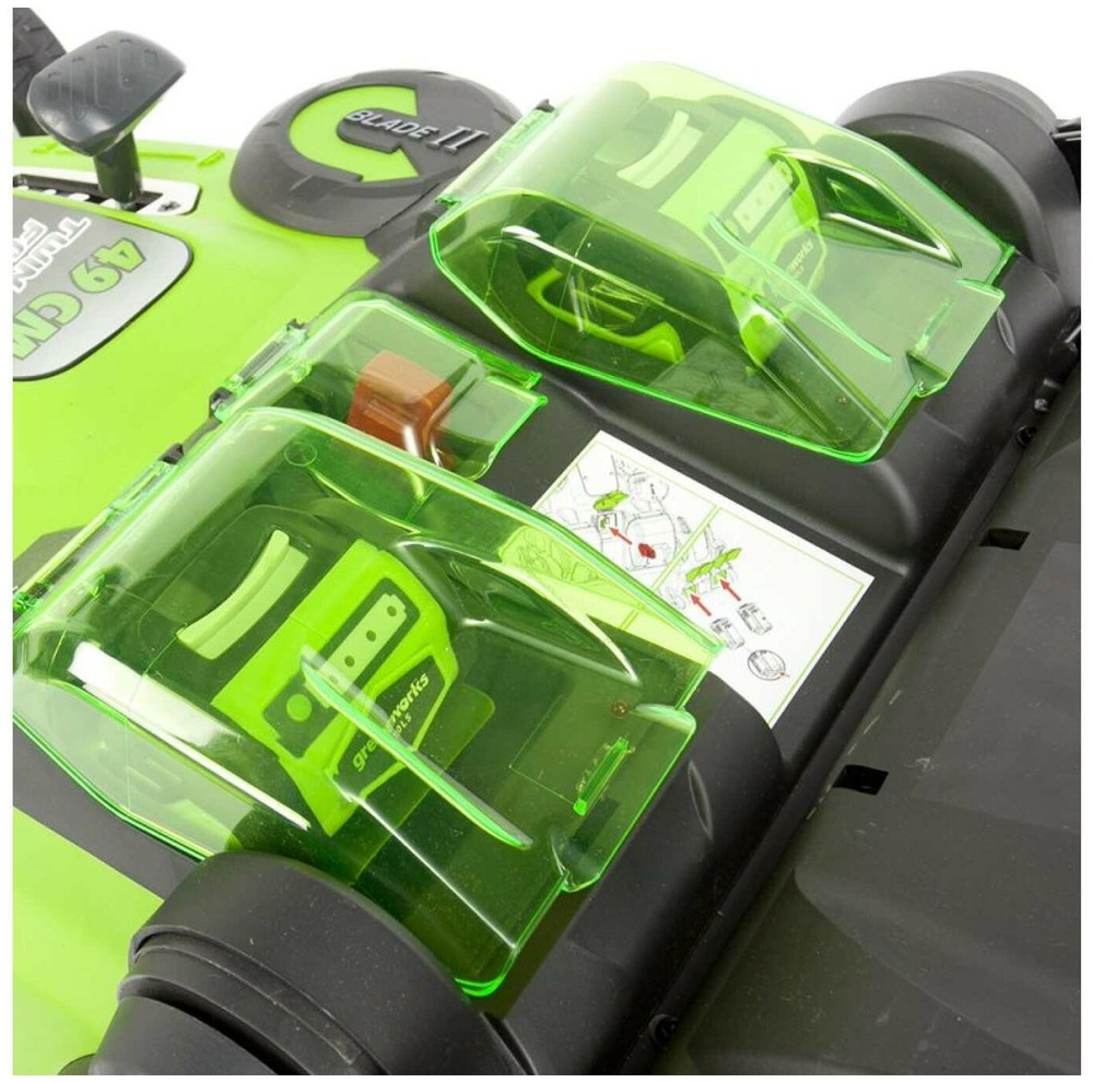 Газонокосилка аккумуляторная GREENWORKS TwinForce G40LM49DB 40В,49см,без АКБ и ЗУ (2500207)