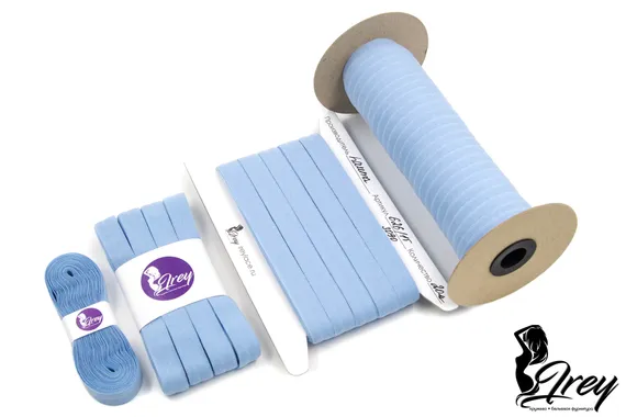 3090 626/15 ОПТ Бейка окантовочная Lauma Fabrics, 15 мм, голубой 3090