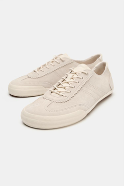 ZARA ЗАМШЕВЫЕ КРОССОВКИ BAREFOOT, ПЕСОЧНО-КОРИЧНЕВЫЙ