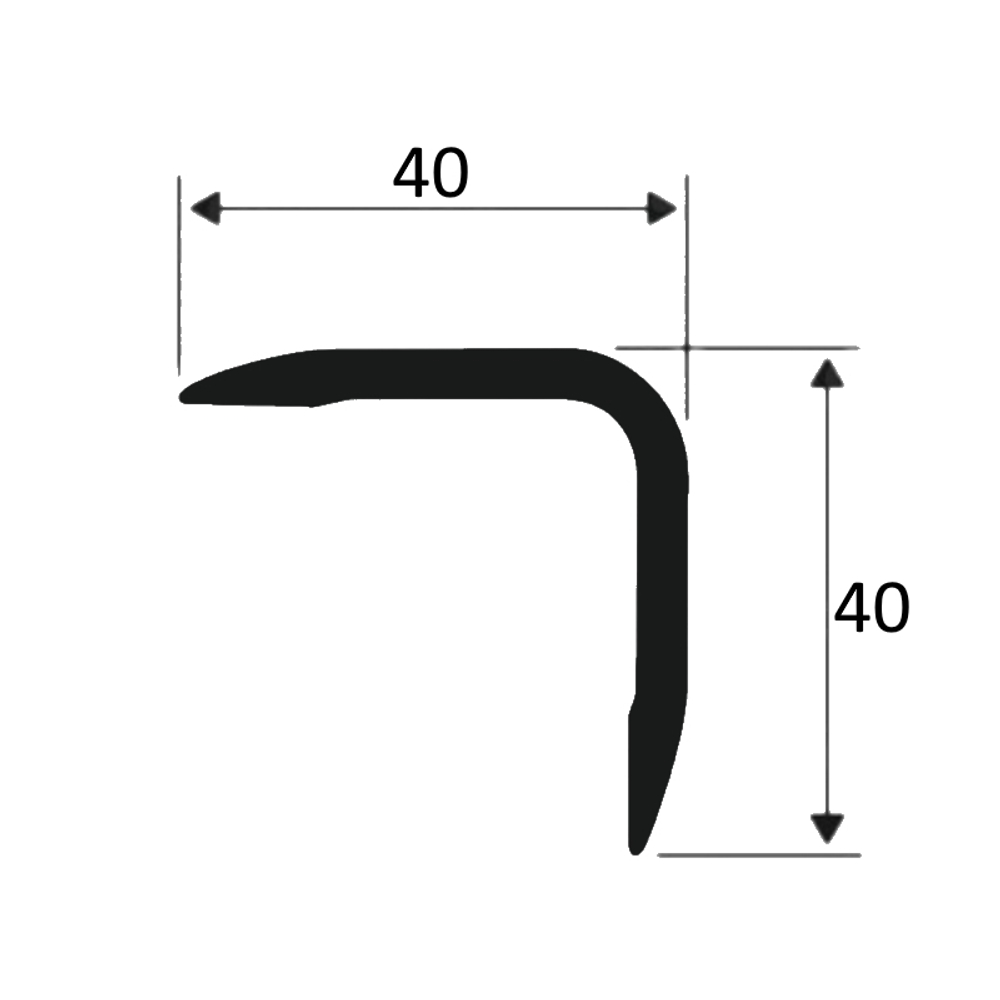 Угол 40*40мм "DO-1" 2,7м Шампань (бронза) мат. анод. алюм.