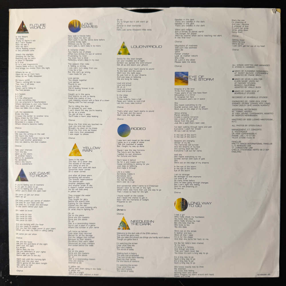 Pretty Maids ‎– Future World (Скандинавия 1987г.)