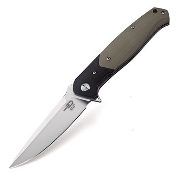 Складной нож Bestech Swordfish Black Beige BG03B c клинком из стали D2, рукоять G10