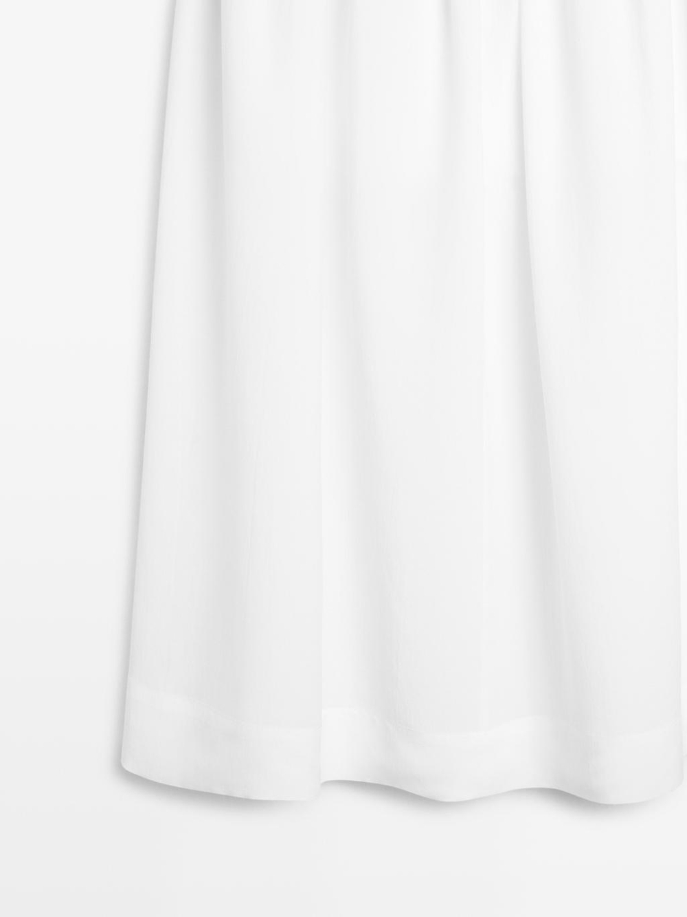 Massimo Dutti Юбка миди с кокеткой, белый