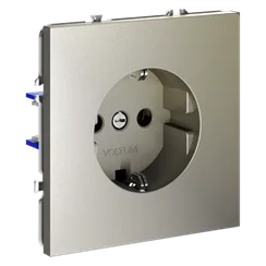 Розетка с заземлением Voltum S70 Шелк VLS040104