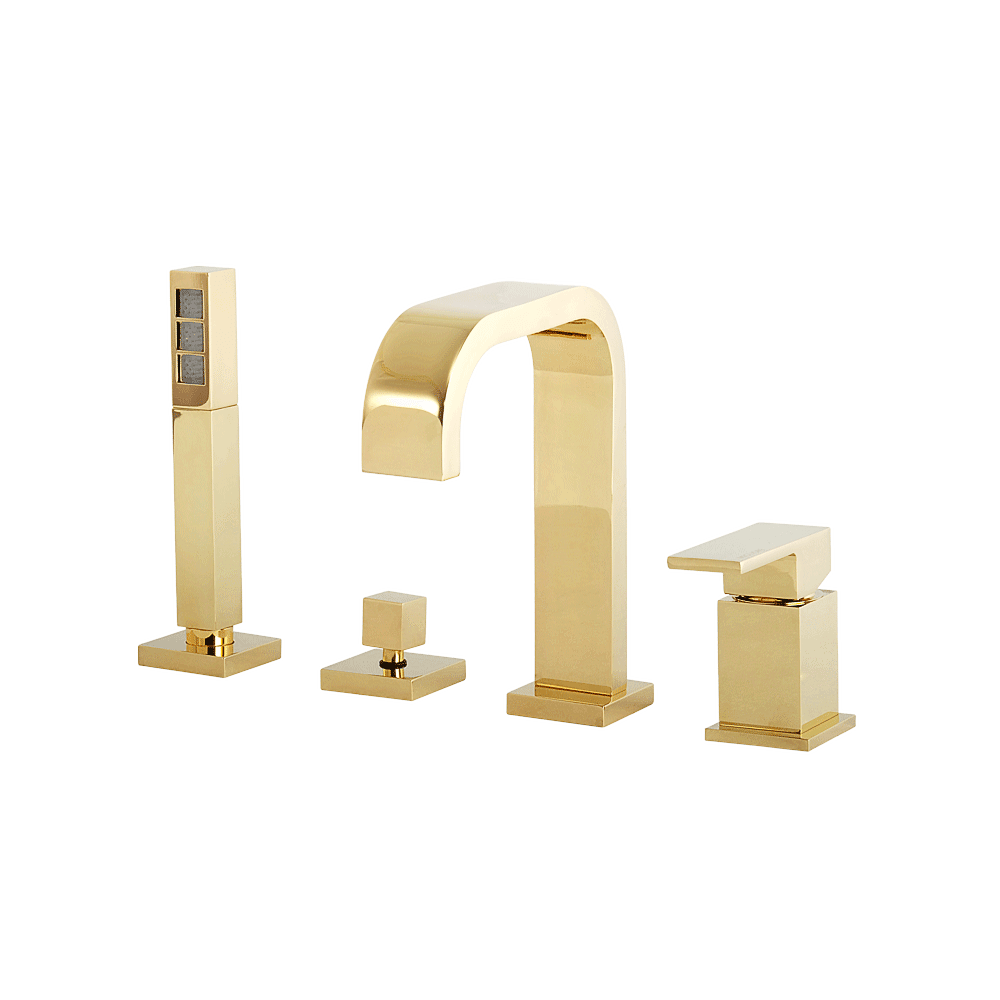 Смеситель Migliore Kvant Gold 25392 на борт ванны , золото