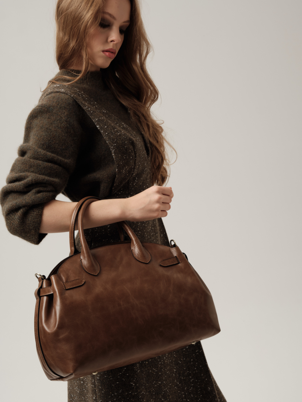 Кожаная сумка Amelie DBR 31463 светло-коричневый