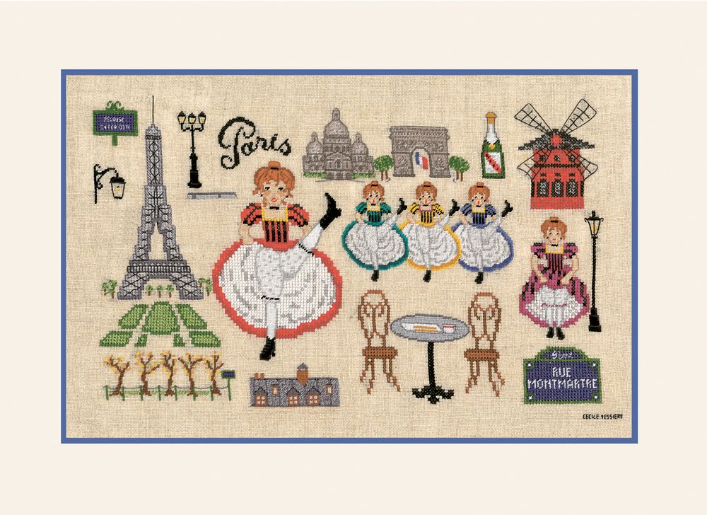 Набор для вышивания нитками Le Bonheur des Dames, Bonjour Paris (Привет, Париж), 19х30 см Набор для вышивания нитками Le Bonheur des Dames, Bonjour Paris (Привет, Париж), 19х30 см