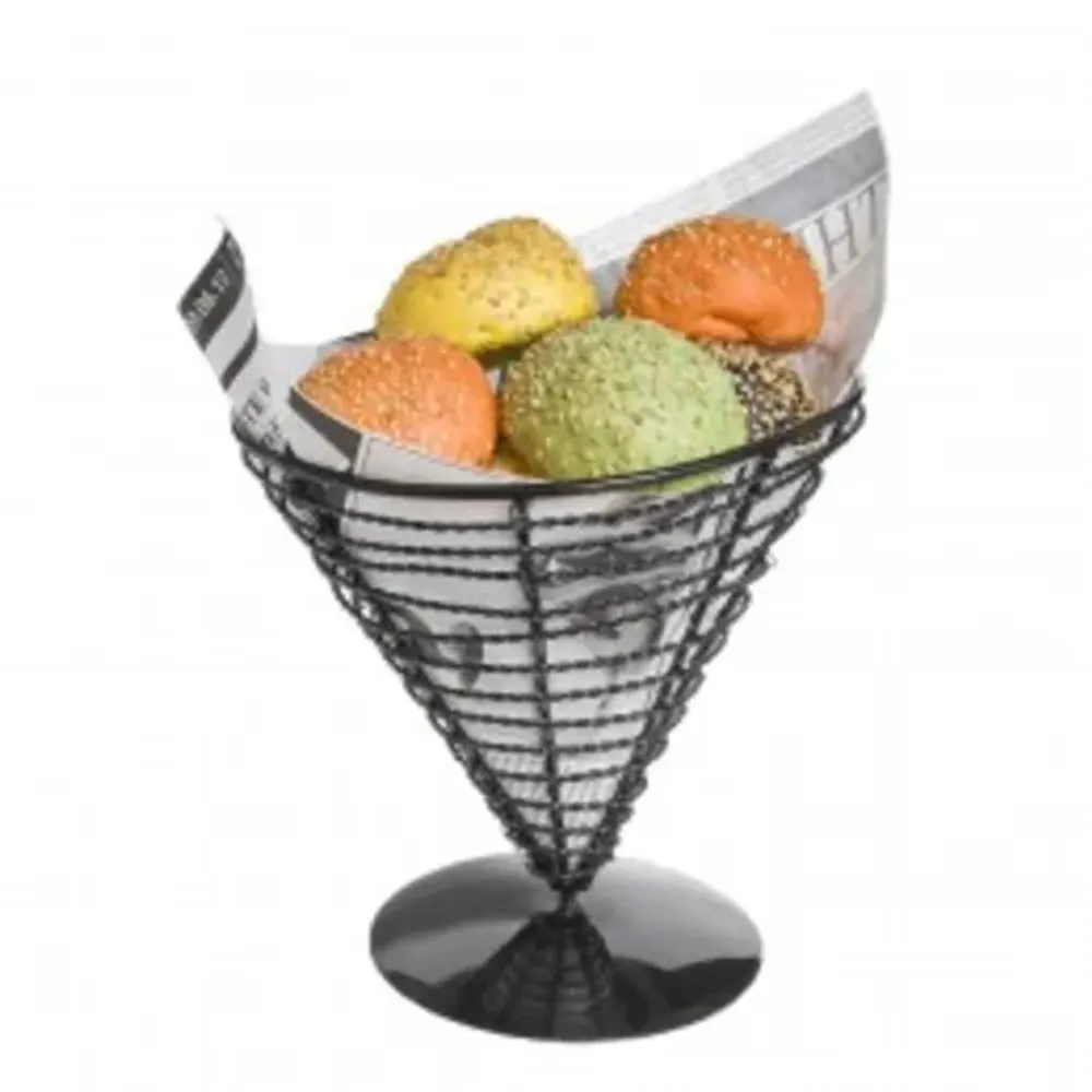 Корзинка для подачи Конус d 18 см h17,5 см черная металл P.L. Proff Cuisine