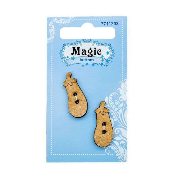 Украшения декоративные: пуговицы Баклажан, 2 шт, Magic Buttons LW800-V47