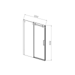 Душевая дверь Комо-Н (Como-N) VDS-4CN120CL, 1200, хром, стекло прозрачное,
