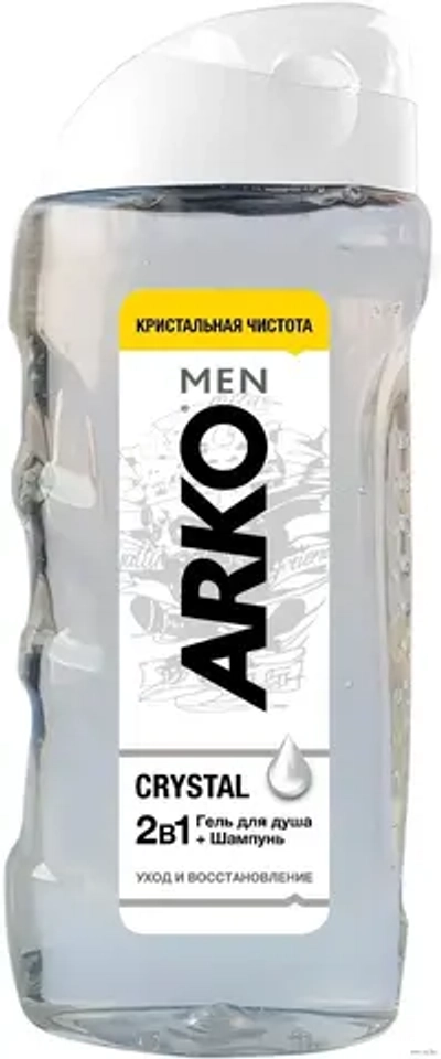 Гель д/душа и шампунь ARKO CRYSTAL Men 2в1 260мл