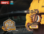 Фен аккумуляторный INGCO HGLI2058 INDUSTRIAL 20В с ЖК-дисплеем 580°C
