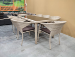 Обеденная мебель из искусственного ротанга комплект  СИЦИЛИЯ "SICILY" 8 персон Wood
