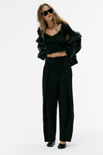 БРЮКИ BALLOON В ПОЛОСКУ С ЗАЩИПАМИ — ZARA