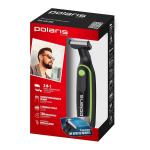 Машинка для стрижки Polaris, PHC 0303RB, сетевая, черно-лаймовая, с насадками 1,3,5 мм