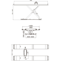 FLYING F6109 380V C Подъемник ножничный электрогидравлический, заглубляемый, с траверсой, 4 т