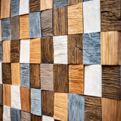 Деревянная мозаика для стен Wood Mosaic Pixel Дуб