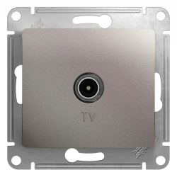 GLOSSA TV РОЗЕТКА оконечная 1дБ, механизм, ПЛАТИНА