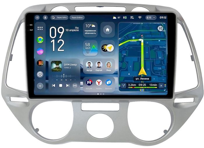 Магнитола для Hyundai i20 2009-2012 (кондиционер) - Teyes CC4-PRO монитор 9.5" 2K QLED на Android 13, Быстрейшая, Snapdragon 778G, ИИ, CarPlay, DSP, 4G SIM-слот
