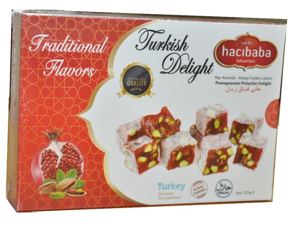 Рахат-лукум Hacibaba гранат с фисташкой 225 г