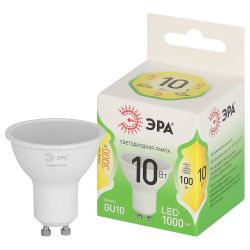 Лампа светодиодная ЭРА GREEN LINE LED MR16-10W-830-GU10 GL 10Вт софит теплый свет GU10 | Лампы cветодиодные Точечные (Софиты) (MR, PAR)
