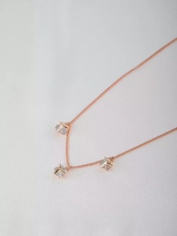 Колье Миражи с кристаллами Swarovski цвета шампань