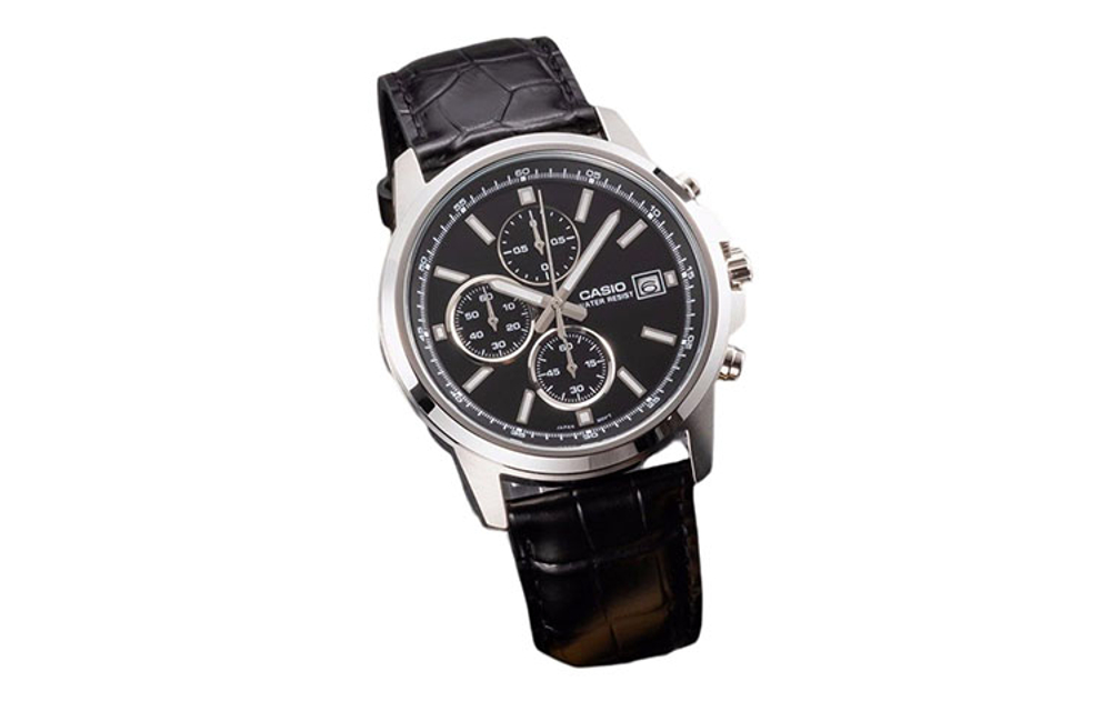 CASIO Men DRESS Black Watch MTH-5001L-1APR