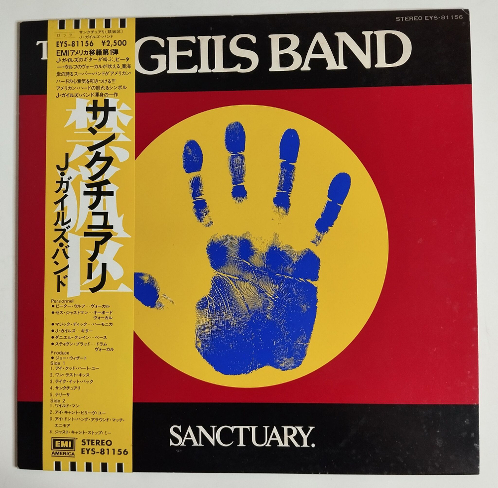 Винтажная виниловая пластинка LP The J. Geils Band Sanctuary (Japan 1978) (Obi)