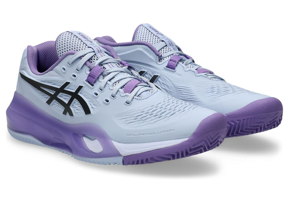 Женские теннисные кроссовки Asics Gel-Resolution X Clay Night Energy - blue fade/gunmetal