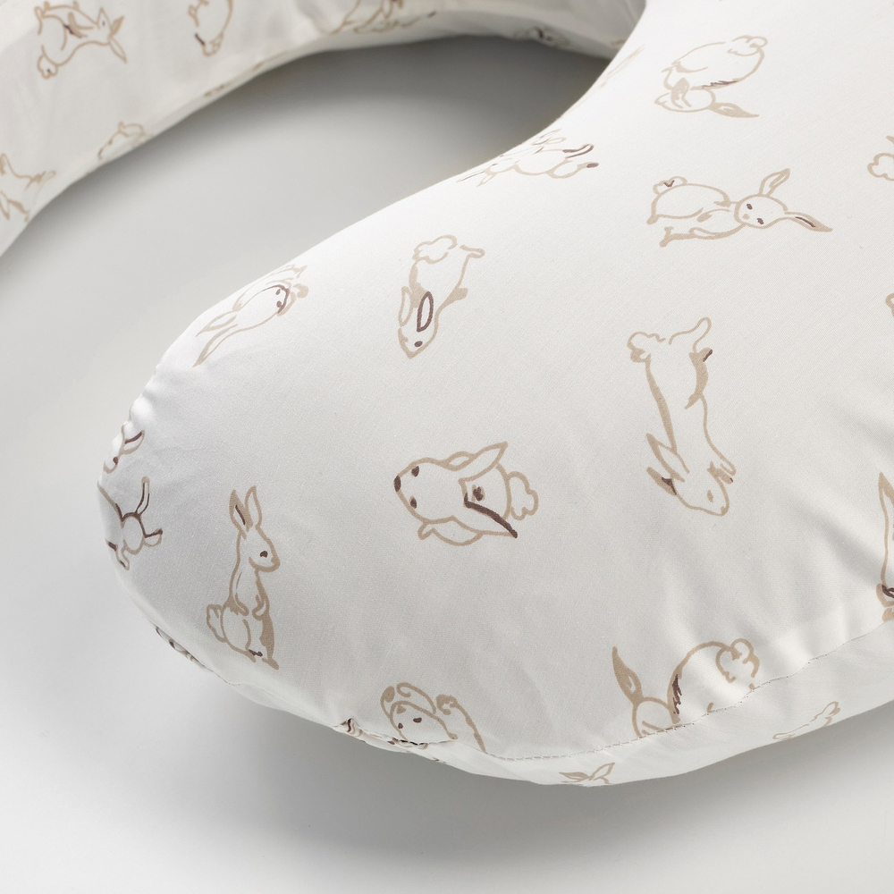 IKEA LEN  (ИКЕА ЛЕН)  -  Подушка-чехол для кормления, кролик/белый, 60x50x18 см