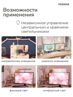 Светильник FRIENDME бестеневой настольный на струбцине светодиодный No. 3 розовый с тройным источником света. Яркость - 1380 lum. 24W.